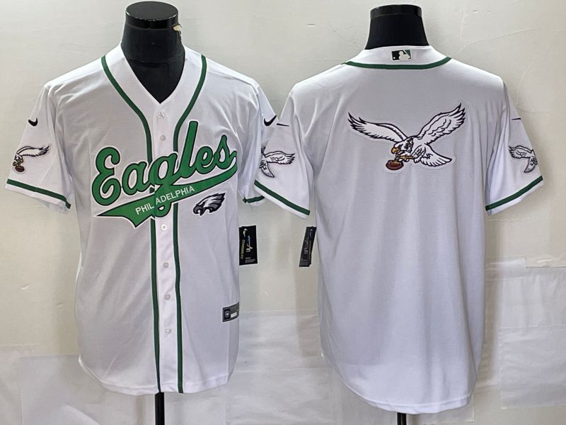 Men Philadelphia Eagles Blank White Nike 2023 Co Branding Game NFL Jersey style 7->philadelphia eagles->NFL Jersey